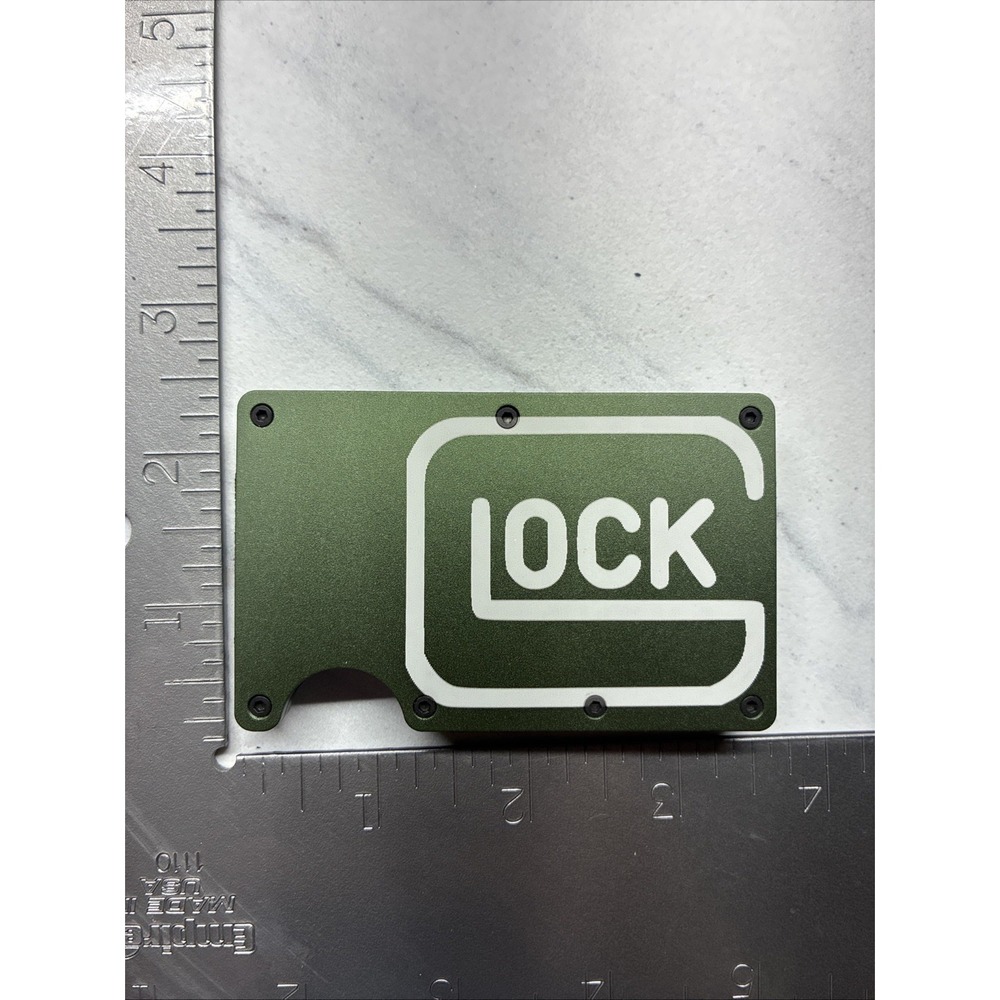 Metal Slim Glock Logo RFID Blocking Wallet